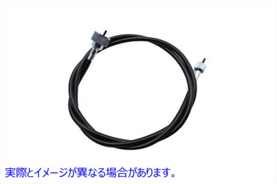 36-0512 50 インチ ブラック スピードメーター ケーブル 取寄せ Vツイン 50 inch Black Speedometer Cable (検索用／