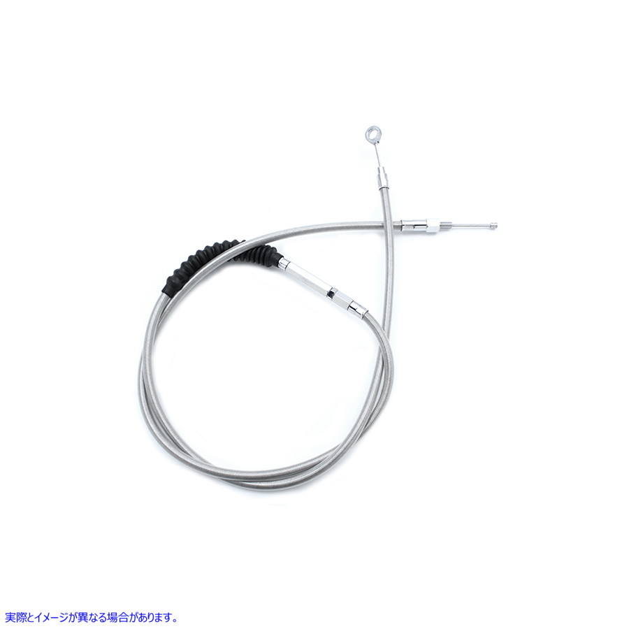36-0559 66.50インチ編組ステンレススチールクラッチケーブル 取寄せ Vツイン 66.50 inch Braided Stainless Steel Clutch Cable