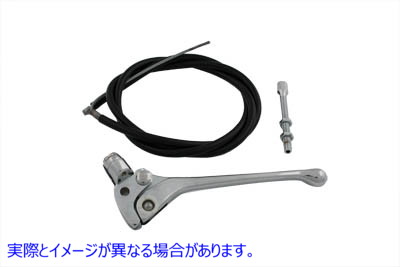 36-0577 クローム ブレーキ ハンドル ケーブル キット 取寄せ Vツイン Chrome Brake Handle Cable Kit (検索用／