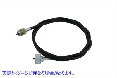 36-0600 54-1/2 インチ ブラック スピードメーター ケーブル 取寄せ Vツイン 54-1/2 inch Black Speedometer Cable (検索用／670