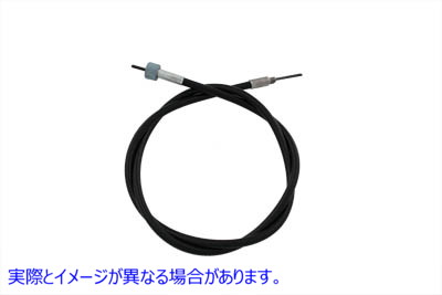 36-0603 38-1/2 インチ ブラック スピードメーター ケーブル 取寄せ Vツイン 38-1/2 inch Black Speedometer Cable (検索用／670