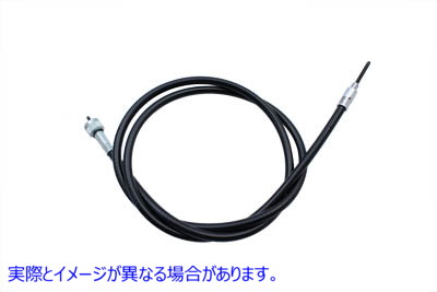 36-0605 44-1/2 インチ ブラック スピードメーター ケーブル 取寄せ Vツイン 44-1/2 inch Black Speedometer Cable (検索用／670