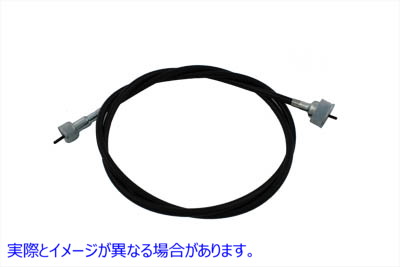 36-0626 54-1/2 インチ ブラック スピードメーター ケーブル 取寄せ Vツイン 54-1/2 inch Black Speedometer Cable (検索用／670
