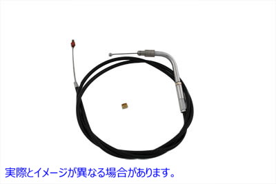 36-0711 46.125 インチ ブラック スロットル ケーブル 取寄せ Vツイン 46.125 inch Black Throttle Cable (検索用／56379-96 Bar