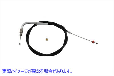 36-0717 34.375 インチ ブラック スロットル ケーブル 取寄せ Vツイン 34.375 inch Black Throttle Cable (検索用／56343-96 Bar