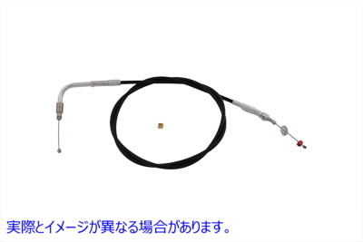 36-0728 41インチブラックスロットルケーブル 取寄せ Vツイン 41 inch Black Throttle Cable (検索用／ Barnett 101-31-30005