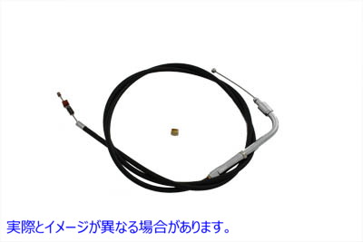 36-0738 42.75 インチのケーシングを備えた黒のアイドル ケーブル 取寄せ Vツイン Black Idle Cable with 42.75 inch Casing (検
