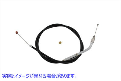 36-0756 38インチブラックスロットルケーブル 取寄せ Vツイン 38 inch Black Throttle Cable (検索用／56306-96 Barnett 101-30-
