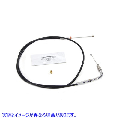 36-0764 41.375 インチ ブラック スロットル ケーブル 取寄せ Vツイン 41.375 inch Black Throttle Cable (検索用／56357-02 Bar