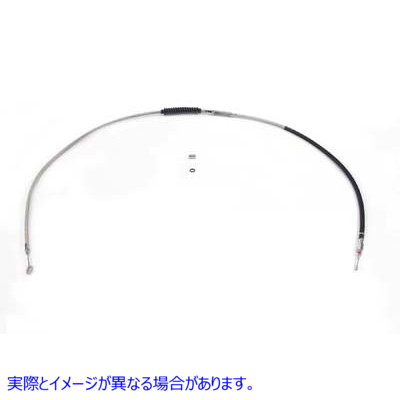 36-0864 68.81インチ編組ステンレススチールクラッチケーブル 取寄せ Vツイン 68.81 inch Braided Stainless Steel Clutch Cable