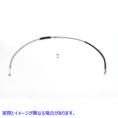 36-0865 64.75インチ編組ステンレススチールクラッチケーブル 取寄せ Vツイン 64.75 inch Braided Stainless Steel Clutch Cable