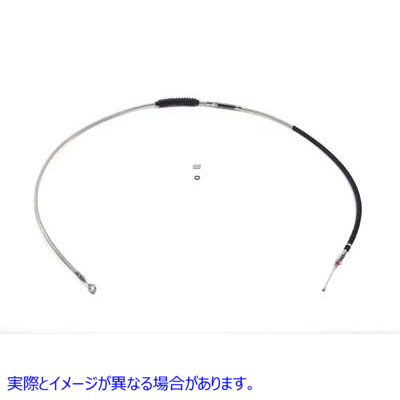 36-0867 72.81インチ編組ステンレススチールクラッチケーブル 取寄せ Vツイン 72.81 inch Braided Stainless Steel Clutch Cable
