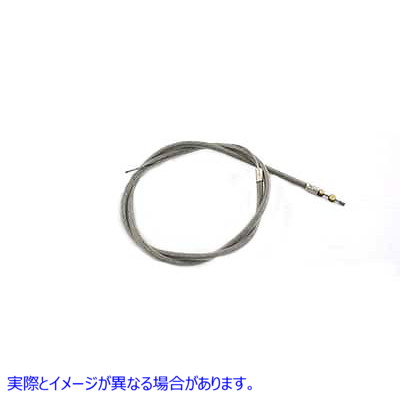 36-0905 30 インチケーシング付き編組ステンレススチールスロットルケーブル 取寄せ Vツイン Braided Stainless Steel Throttle