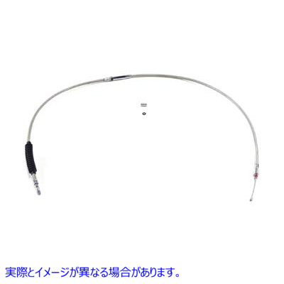 36-1156 62.66インチ編組ステンレススチールクラッチケーブル 取寄せ Vツイン 62.66 inch Braided Stainless Steel Clutch Cable
