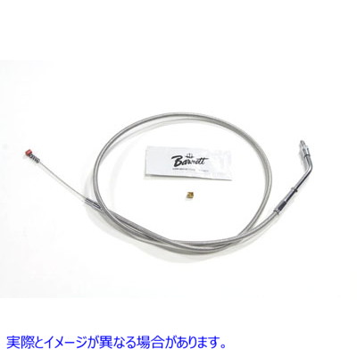 36-1506 38 インチのケーシングを備えた編組ステンレス鋼アイドル ケーブル 取寄せ Vツイン Braided Stainless Steel Idle Cable