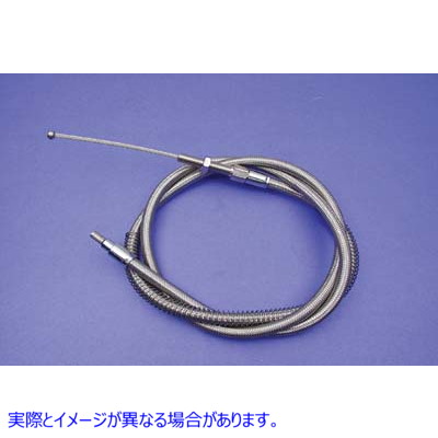 36-1532 71.375インチ編組ステンレススチールクラッチケーブル 取寄せ Vツイン 71.375 inch Braided Stainless Steel Clutch Cab