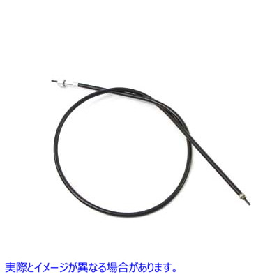 36-2416 38.5 インチ ブラック スピードメーター ケーブル 取寄せ Vツイン 38.5 inch Black Speedometer Cable (検索用／67024-8