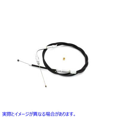 36-2494 46インチケース付きブラックスロットルケーブル 取寄せ Vツイン Black Throttle Cable with 46 inch Casing (検索用／ B