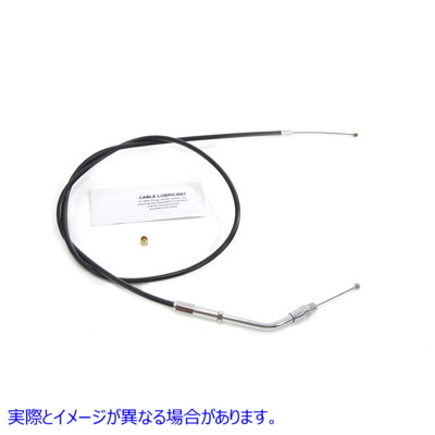 36-2541 39-1/4 インチのケーシングを備えたブラックのスロットル ケーブル 取寄せ Vツイン Black Throttle Cable with 39-1/4 i