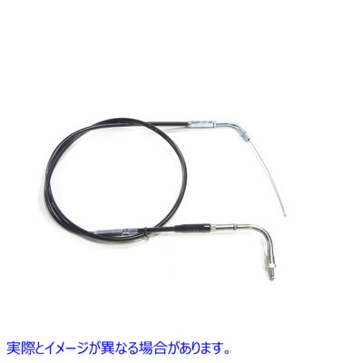 36-2550 40インチケーシング付きブラックユニバーサルスロットルケーブル 取寄せ Vツイン Black Universal Throttle Cable with