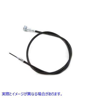 36-2552 36 インチ ブラック スピードメーター ケーブル 取寄せ Vツイン 36 inch Black Speedometer Cable (検索用／67077-85
