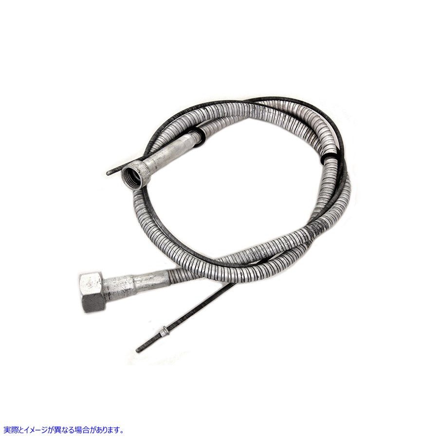 36-2604 35インチカドミウムスピードメーターケーブル 取寄せ Vツイン 35 inch Speedometer Cable Zicad Plated (検索用／67026-