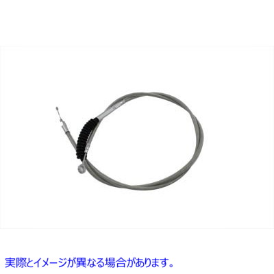 36-8068 74.69インチ編組ステンレススチールクラッチケーブル 取寄せ Vツイン 74.69 inch Braided Stainless Steel Clutch Cable