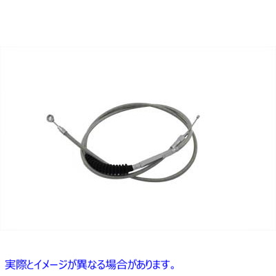 36-8069 76.69インチ編組ステンレススチールクラッチケーブル 取寄せ Vツイン 76.69 inch Braided Stainless Steel Clutch Cable