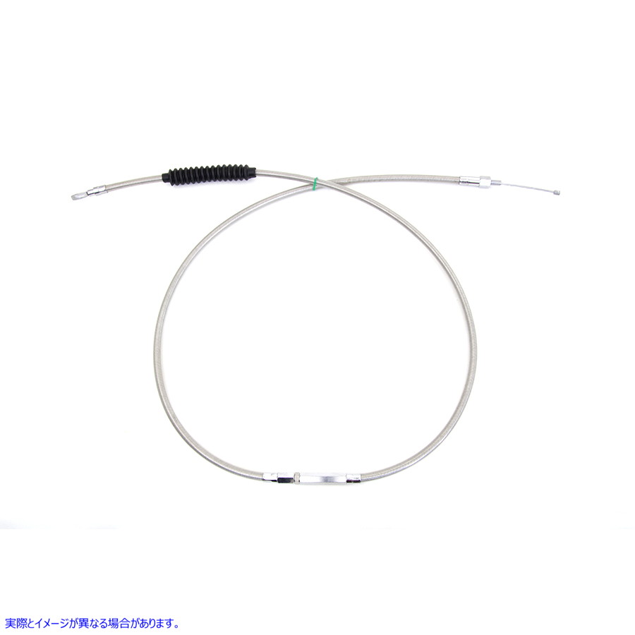 36-8076 70.69インチ編組ステンレススチールクラッチケーブル 取寄せ Vツイン 70.69 inch Braided Stainless Steel Clutch Cable