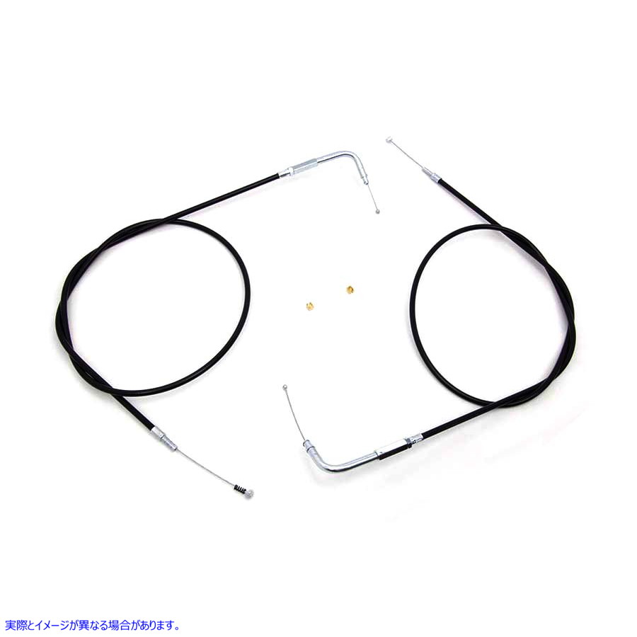 36-8100 46.25インチスロットル＆アイドルケーブルセット 取寄せ Vツイン 46.25 inch Throttle and Idle Cable Set (検索用／