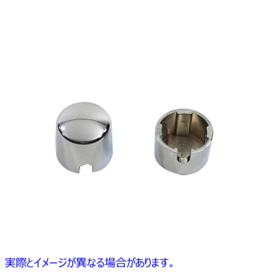 37-0041 クローム リア アクスル ナット カバー セット 取寄せ Vツイン Chrome Rear Axle Nut Cover Set (検索用／44256-01