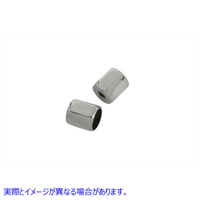 37-0561 OE ウインカー バーエンド ナット クローム 取寄せ Vツイン OE Turn Signal Bar End Nuts Chrome (検索用／68424-89 OE