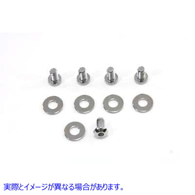 37-0831 プライマリー ダービー スクリュー キット クローム 取寄せ Vツイン Primary Derby Screw Kit Chrome (検索用／961