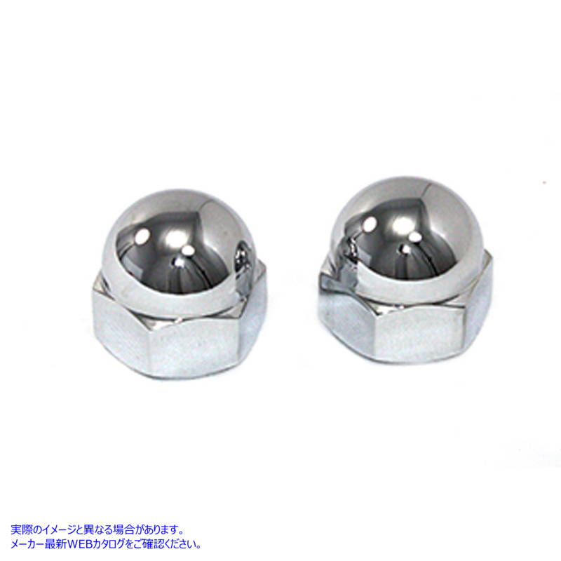 37-0889 クローム アクスル ナット キット エイコーン スタイル 取寄せ Vツイン Chrome Axle Nut Kit Acorn Style (検索用／