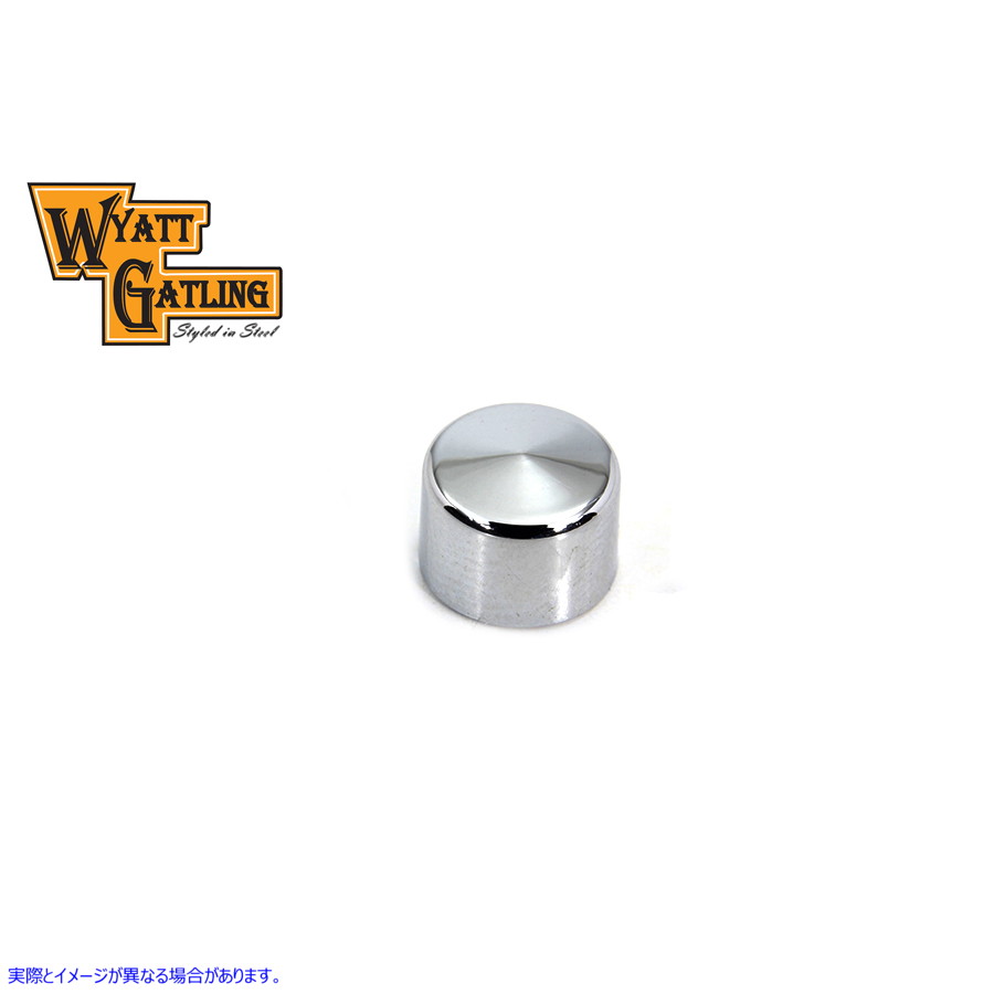 37-1526 ワイアット ガトリング クローム アレン ヘッド ボルト キャップ 1/4 インチ 取寄せ Vツイン Wyatt Gatling Chrome Alle