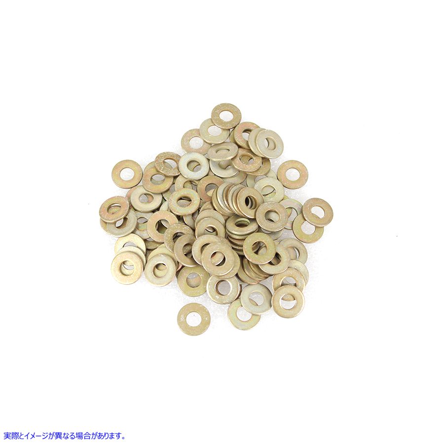 37-1762 カドミウムメッキ1/4インチ平ワッシャー 取寄せ Vツイン Cadmium Plated 1/4 inch Flat Washers (検索用／