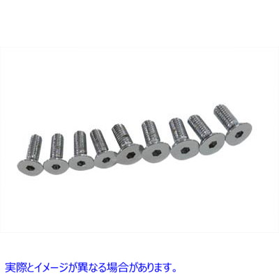 37-6500 交換用取付ボルト クローム 取寄せ Vツイン Replacement Mounting Bolts Chrome (検索用／