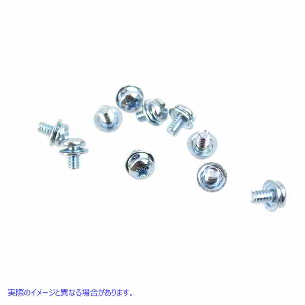 37-6712 バネ座金付なべ小ねじ 鋼 取寄せ Vツイン Panhead Screw with Spring Lock Washer Steel (検索用／