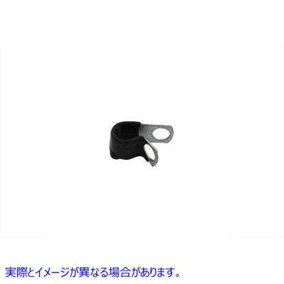 37-8128 ビニールコーティングされた1/4インチケーブルクランプ 取寄せ Vツイン Vinyl Coated 1/4 inch Cable Clamp (検索用／
