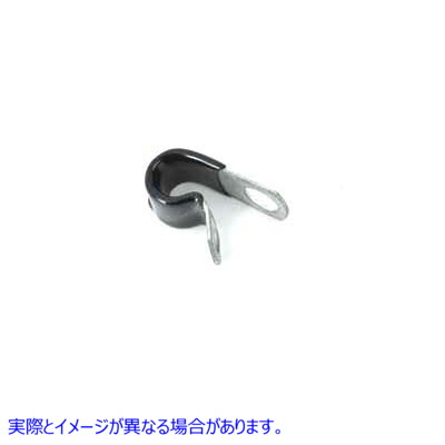 37-8129 ビニールコーティングされた1/4インチケーブルクランプ 取寄せ Vツイン Vinyl Coated 1/4 inch Cable Clamp (検索用／99