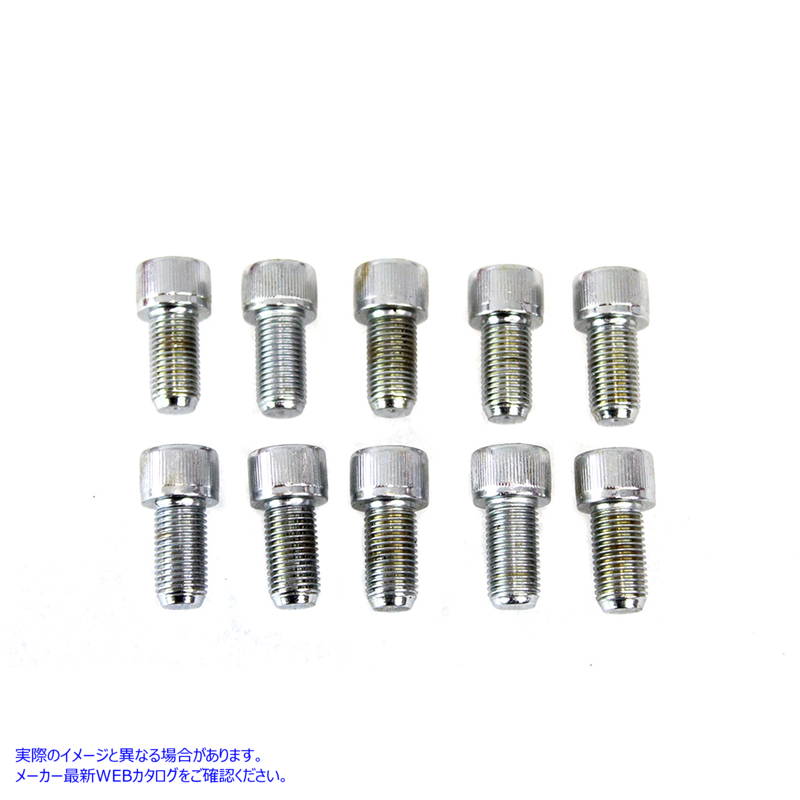 37-8340 アレンソケットキャップボルトローレットクローム3/8インチ-24 X 3/4インチ 取寄せ Vツイン Allen Socket Cap Bolt Knur