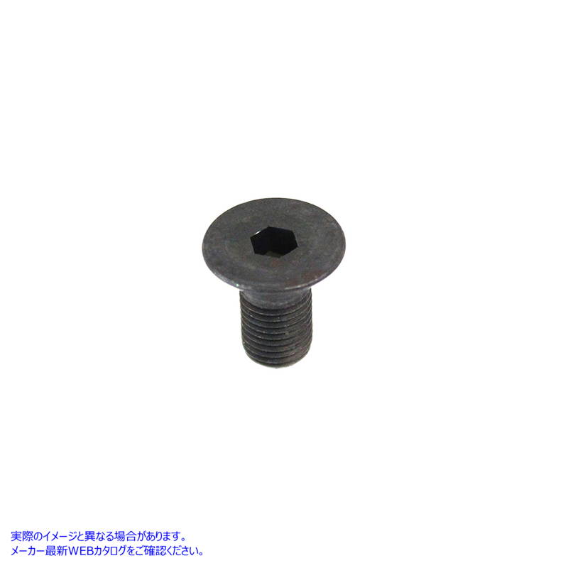 37-8377 黒の六角フラットキャップボルト、3/8インチ-24 x 3/4インチ 取寄せ Vツイン Black Hex Flat Cap Bolt 3/8 inch-24 x 3/