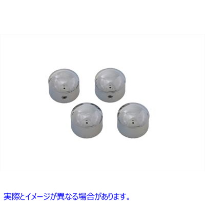 37-8799 シリンダーヘッドボルトカバーセット クローム 取寄せ Vツイン Cylinder Headbolt Cover Set Chrome (検索用／43890-93