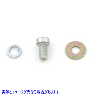 37-8809 点火点 プレート取り付けネジ 取寄せ Vツイン Ignition Points Plate Mount Screw Set Zinc (検索用／1047