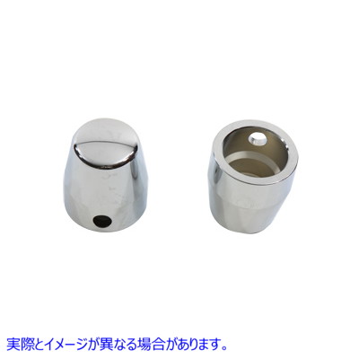 37-8908 クローム リア アクスル キャップ スムーズ スタイル 取寄せ Vツイン Chrome Rear Axle Caps Smooth Style (検索用／