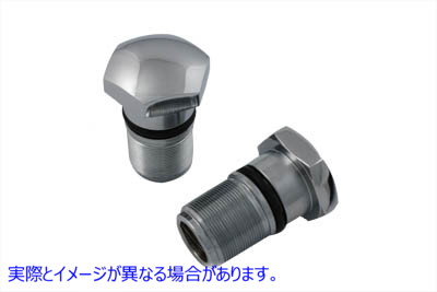 37-8988 35mm フォークチューブプラグセット クローム 取寄せ Vツイン 35mm Fork Tube Plug Set Chrome (検索用／