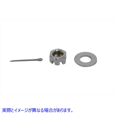 37-9032 クローム アクスル ナット キット キャッスル スタイル 5/8 - 18 UNF 取寄せ Vツイン Chrome Axle Nut Kit Castle Style