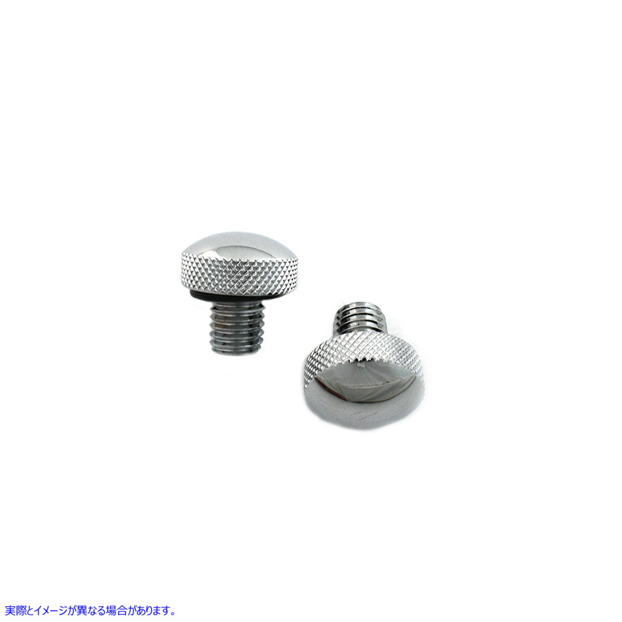 37-9125 ローレットシートタブマウントノブセット 取寄せ Vツイン Knurled Seat Tab Mount Knob Set (検索用／