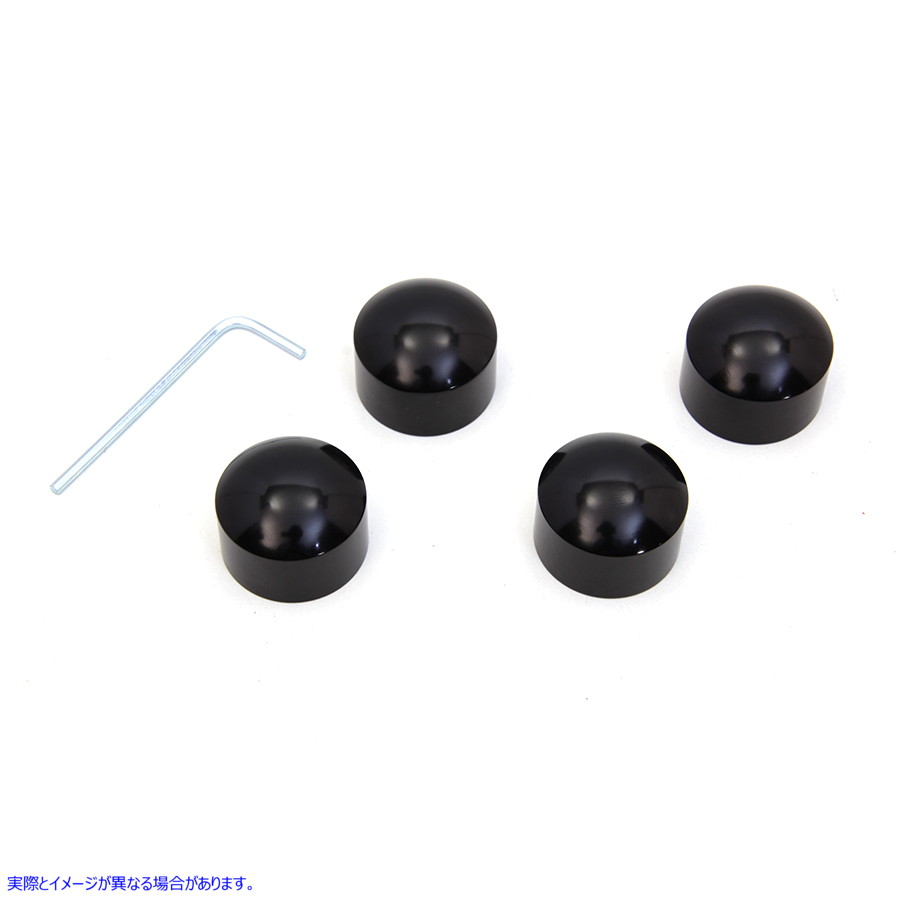 37-9399 シリンダーヘッドボルトカバーセット ブラック 取寄せ Vツイン Cylinder Headbolt Cover Set Black (検索用／