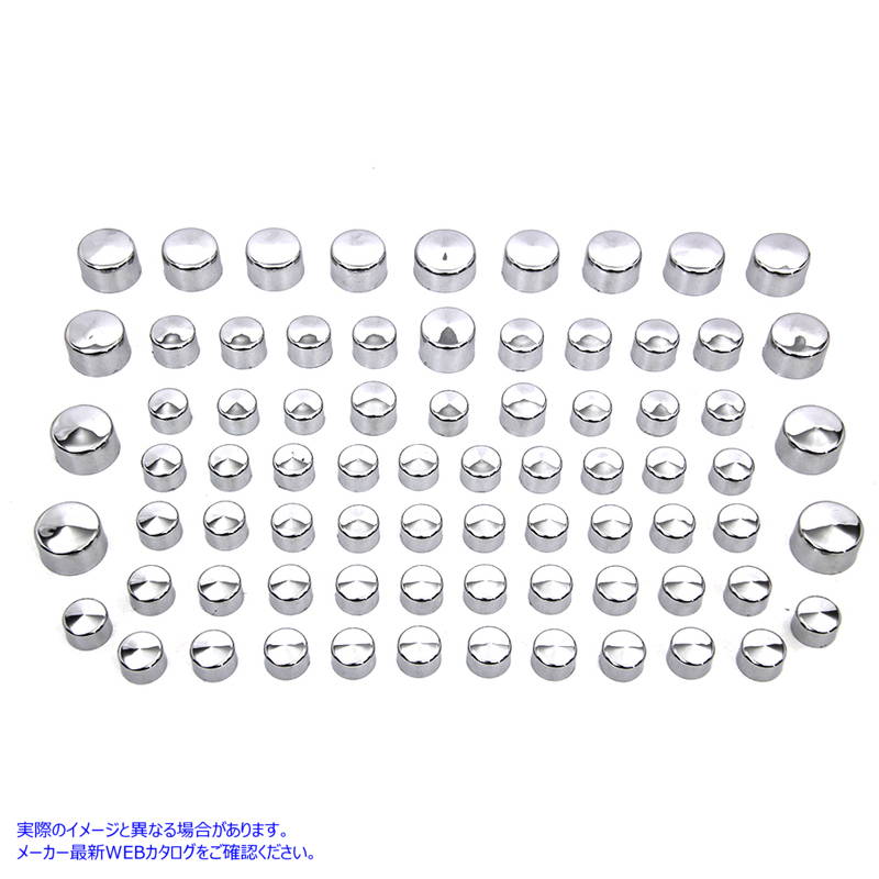 37-9526 ワイアット ガトリング クローム ボルト キャップ 75 ピース カバー キット 取寄せ Vツイン Wyatt Gatling Chrome Bolt